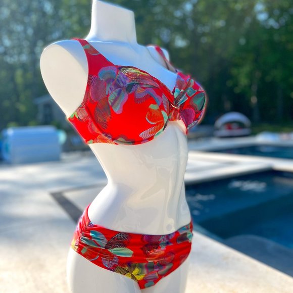 ‼️SALE ‼️ New Gorgeous Anita Rosa Faia Coral Bikini Set Size 12 / 38E - Picture 4 of 9